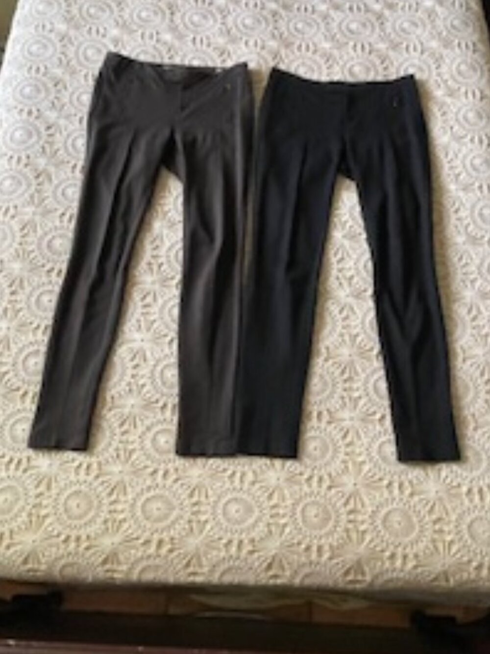 Vince Black and Brown Stretch Signature Leggings - size 6